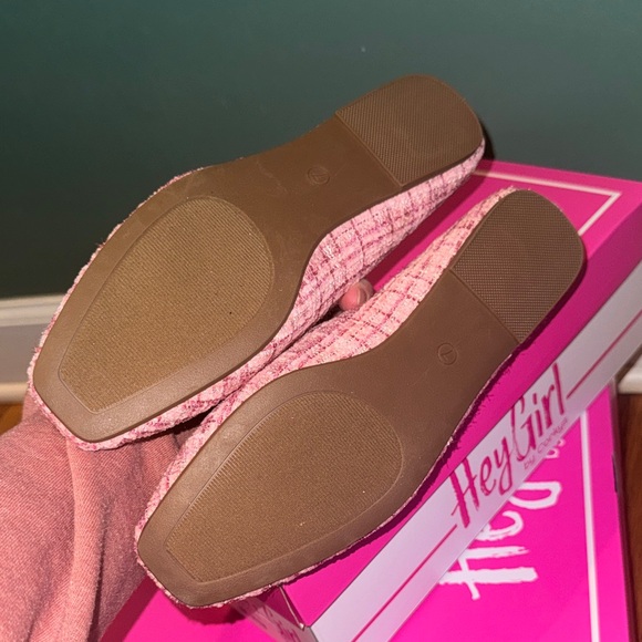 Hey Girl by Corkys Women’s Pink Tweed Loafers size 7. NIB - Picture 3 of 5
